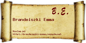 Brandeiszki Emma névjegykártya